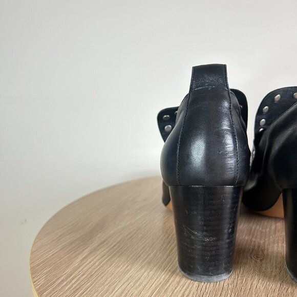 CELINE SOFT LEATHER SLIPPER PUMP 70 STUD DETAIL BLACK LOAFERS SIZE 38.5 - Picture 11 of 11